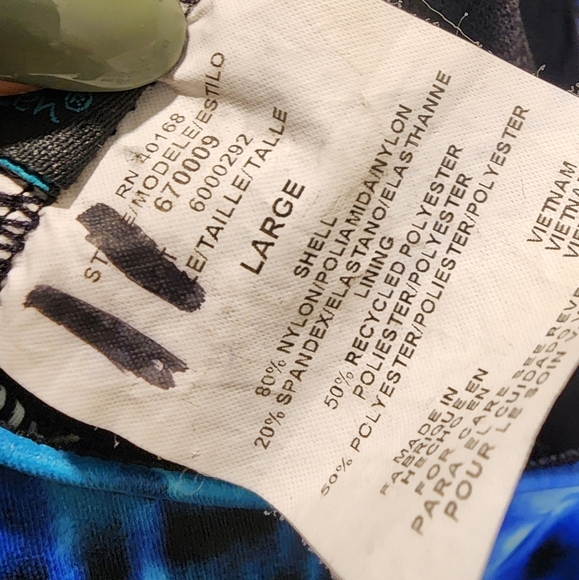 Aqua Green Blue Bodysuit One Piece with Adjustable Straps Swimmer LARGE - Picture 10 of 13